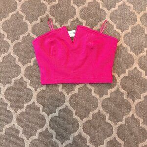 maeve hot pink strapless corset top